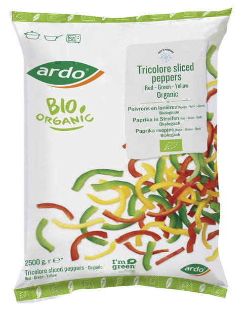 Ardo Paprika reepjes geel-rood-groen bio 2.5kg